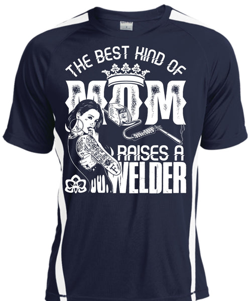 The Best Kind Of Mom T Shirt, Raises A Welder T Shirt, Cool Shirt