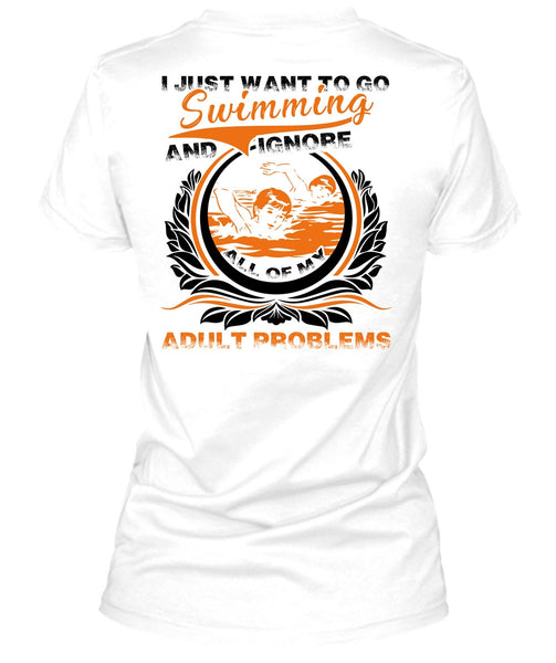 I Just Want To Go Swimming T Shirt, I Love Swimming T Shirt