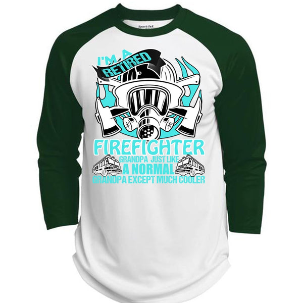 I'm A Retired Firefighter Grandpa T Shirt, I Love Firefighter T Shirt, Awesome T-Shirts  (Polyester Game Baseball Jersey)