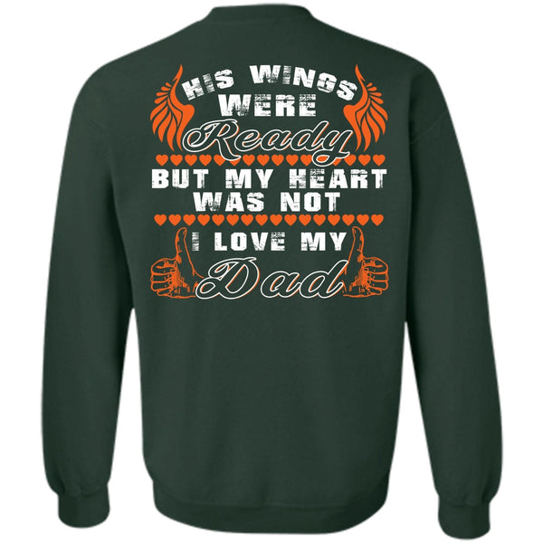 Being A Papa T Shirt, His Wings Were Ready Sweatshirt