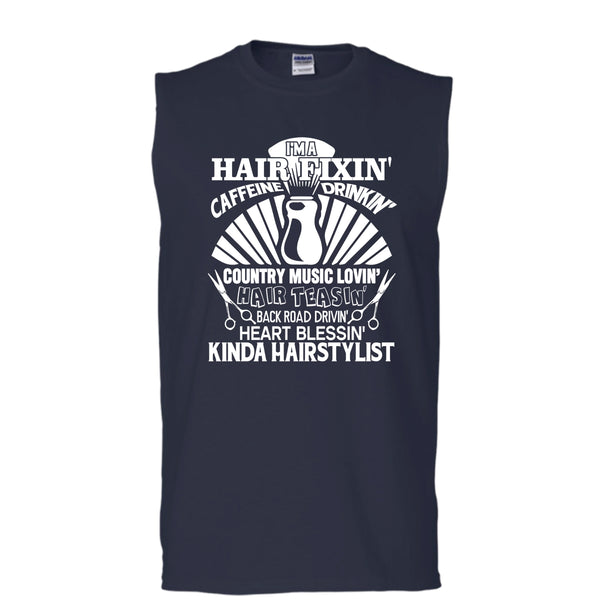 I'm A Hair Fixin' T Shirt, I Am A Hair Stylist Tank Top (Men's Cotton Sleeveless)