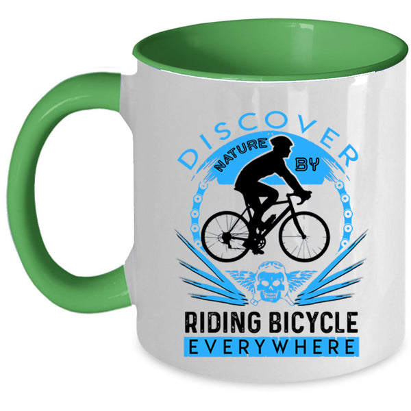 Cool Gift For Biker Coffee Mug, Riding Bicycle Accent Mug