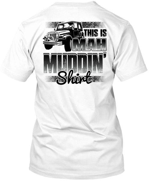 A black t-shirt with the shopify logo