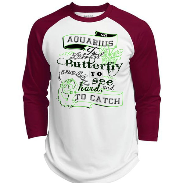 An Aquarius Is Like A Butterfly To See And Too Catch Pretty Harel T Shirt, Life T Shirt  (Polyester Game Baseball Jersey)