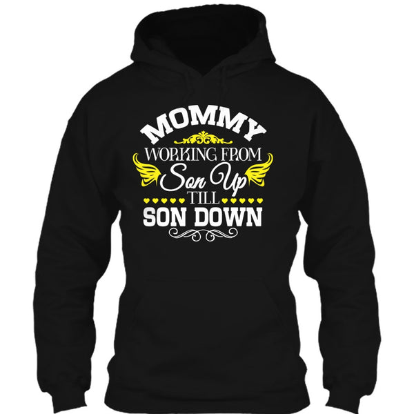 A black t-shirt with the shopify logo