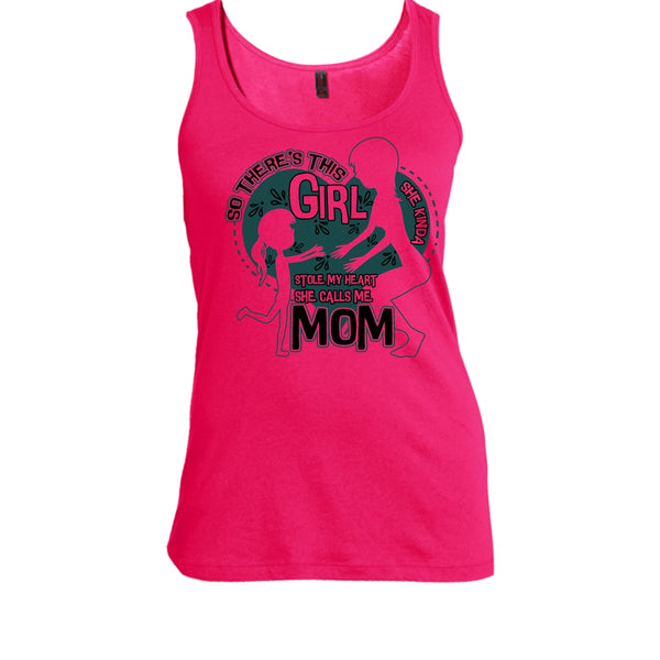 She Kinda Stole My Heart T Shirt, Mom & Daughter Tank Top