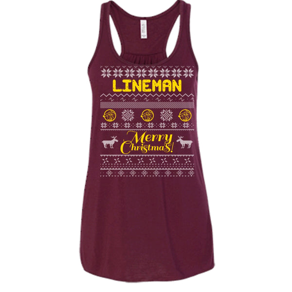 Lineman Merry Christmas T Shirt, Coolest Lineman T Shirt, Cool T Shirt