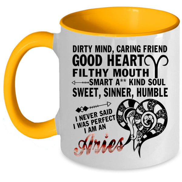 Cute Zodiac Coffee Mug, I Am An Aries Accent Mug