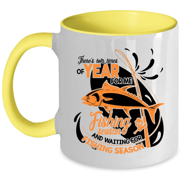 Waiting For Fishing Season Coffee Mug, Fishing Season Accent Mug