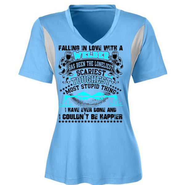 Falling In Love With A Welder T Shirt, I Love Welding T Shirt, Awesome T-Shirts