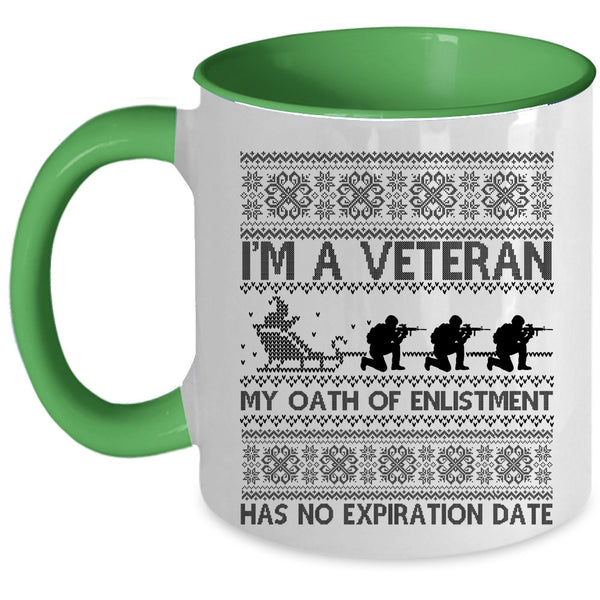 Christmas Gift For Veteran Coffee Mug, I'm A Veteran Accent Mug