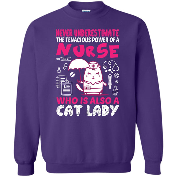 Who Is Also A Cat Lady T Shirt, Coolest Nurse Sweatshirt