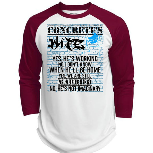 Concrete's Wife T Shirt, I Love My Wife T Shirt, Awesome T-Shirts  (Polyester Game Baseball Jersey)