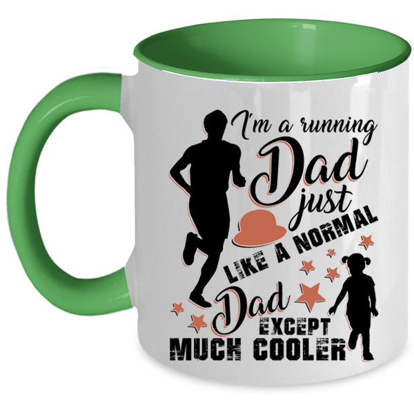 Cool Running Dad Coffee Mug, I'm A Running Dad Accent Mug