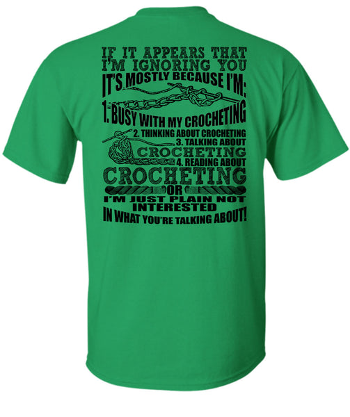 Reading About Crocheting T Shirt, I Love Crocheting T Shirt