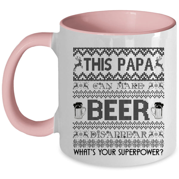 Cool Papa Coffee Mug, This Papa Can Make Beer Disappear Accent Mug