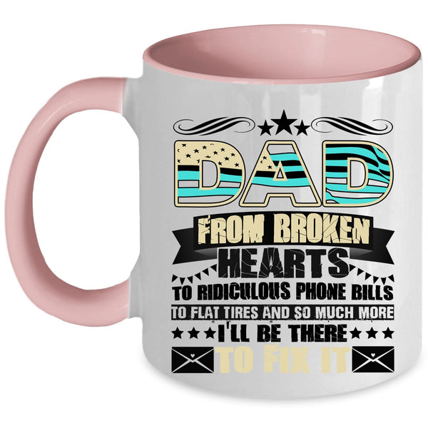 Awesome Father Coffee Mug, Dad From Broken Hearts Accent Mug