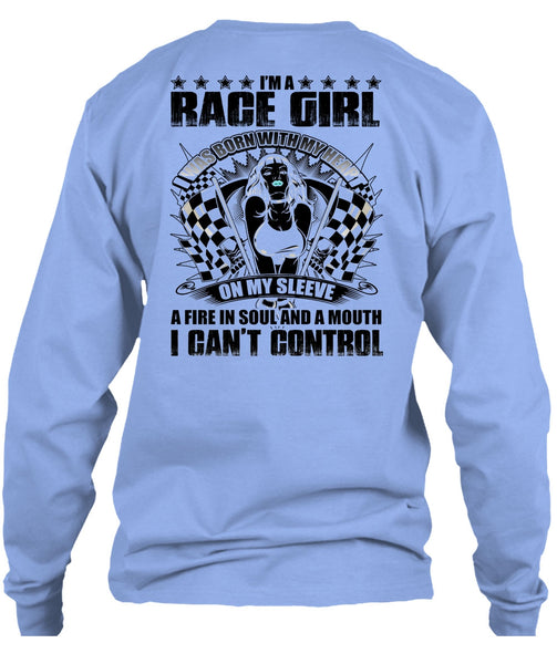 I'm A Race Girl T Shirt, I Love Biker T Shirt