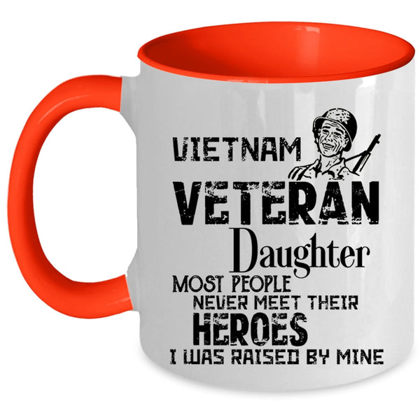 Cool Veteran's Daughter Coffee Mug, Vietnam Veteran Daughter Accent Mug