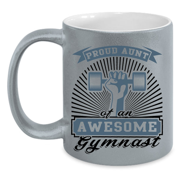 Awesome Gymnast Coffee Mug, Proud Aunt Of An Awesome Gymnast Accent Mug