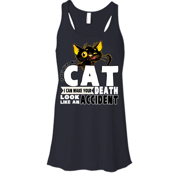 If You Hurt My Cat T Shirt, Coolest Cat Lover Tank Top