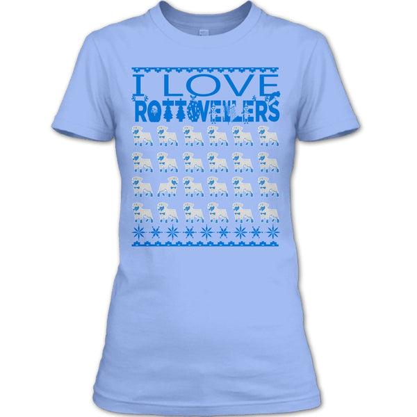 I Love Rottwellers T Shirt, Rottwellers Merry Christmas T Shirt