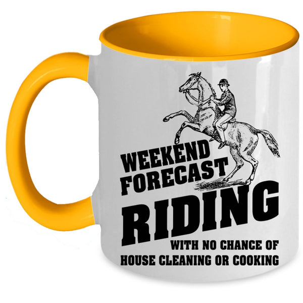 Outdoor Coffee Mug, Weekend Forecast Riding Accent Mug