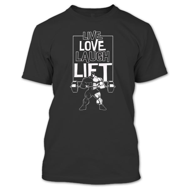 A black t-shirt with the shopify logo