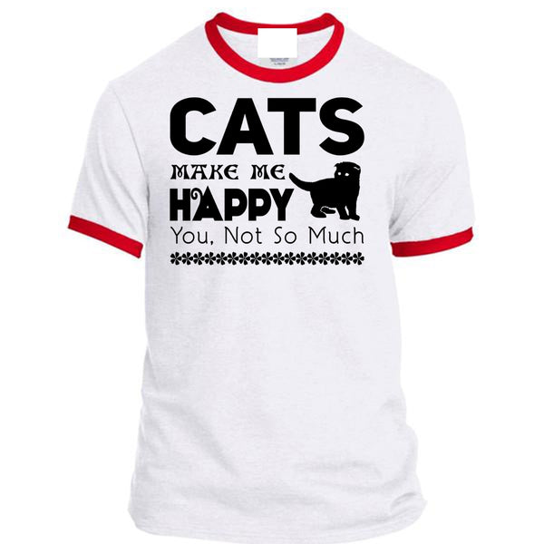 Cats Make Me Happy T Shirt, I Love Cat T Shirt, Cool Pets T Shirt