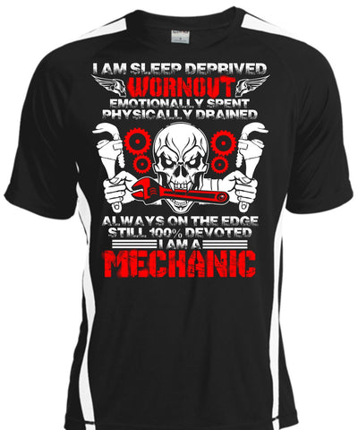 A black t-shirt with the shopify logo