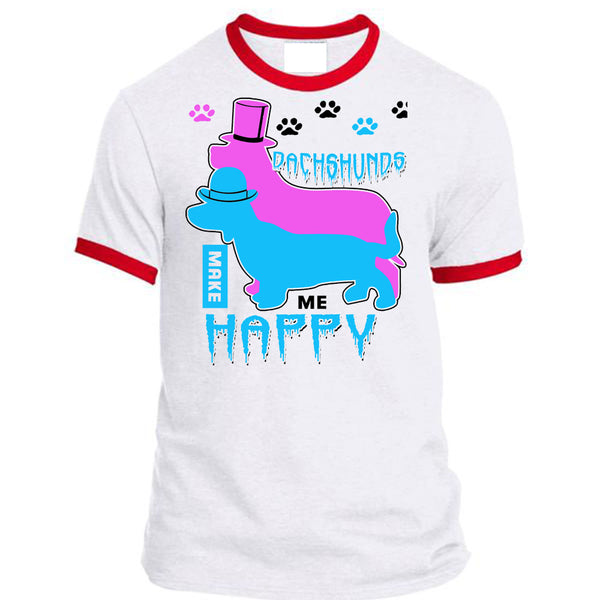Dachshunds Make Me Happy T Shirt, I Love My Dogs T Shirt, Awesome T-Shirts