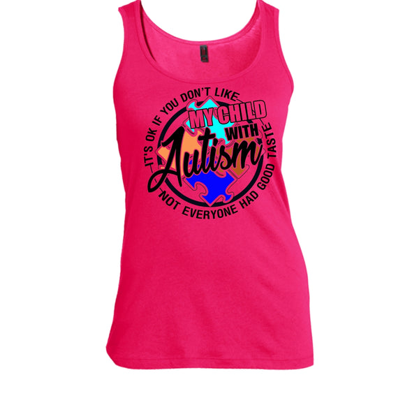 My Child With Autism T Shirt, Gift For Autism Parents Tank Top