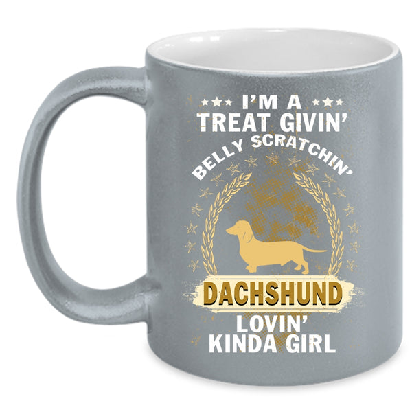 Dachshund Loving Kinda Girl Coffee Mug, Dog Lovers Coffee Cup