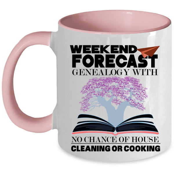 My Family Coffee Mug, Weekend Forecast Genealogy Accent Mug