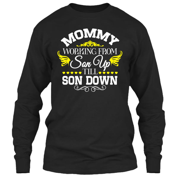 A black t-shirt with the shopify logo