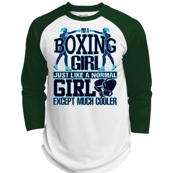 I'm A Boxing Girl T Shirt, I Love Boxer T Shirt, Awesome T-Shirts  (Polyester Game Baseball Jersey)