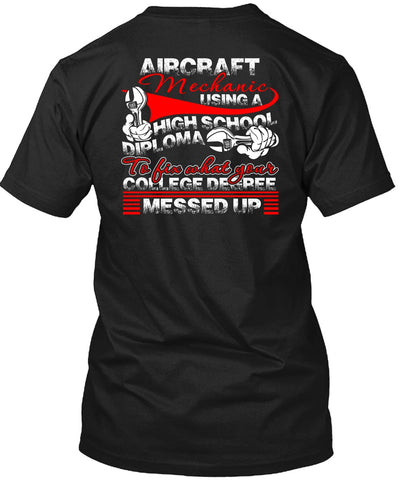 A black t-shirt with the shopify logo