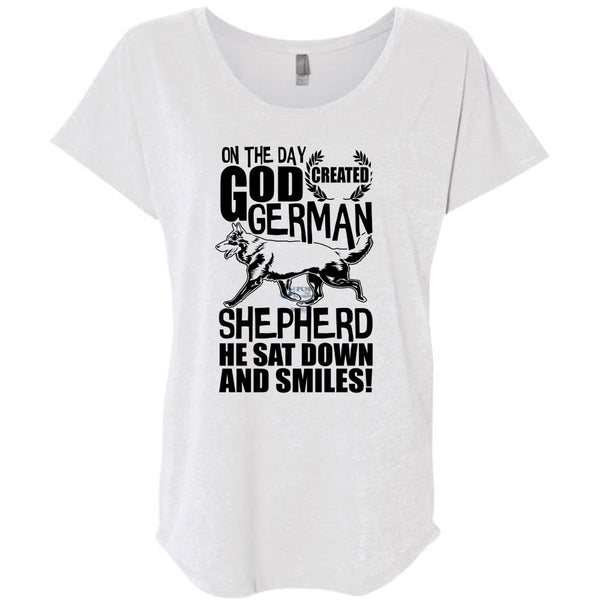 God Created German Shepherd T Shirt, I Love Dog T Shirt, Awesome T-Shirts