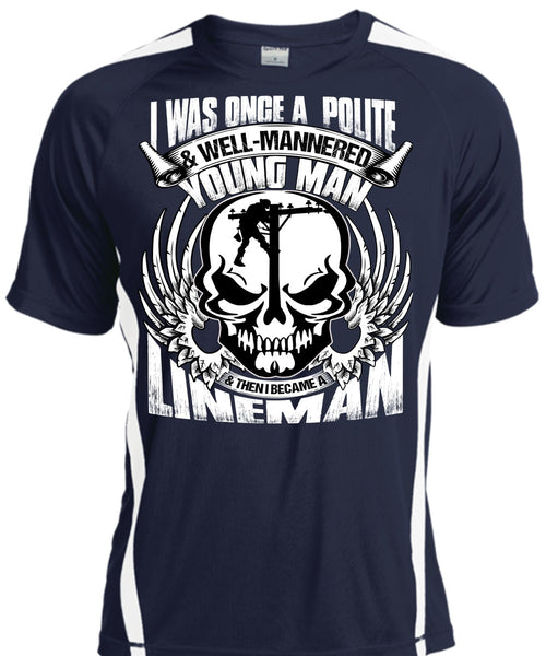 I Became A Lineman T Shirt, Young Man T Shirt, Cool Shirt