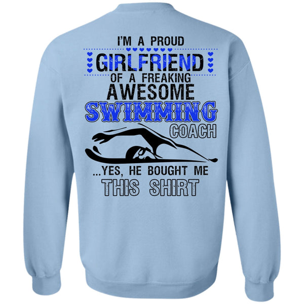 I Love Swimming T Shirt, I'm A Proud Girlfriend Sweatshirt