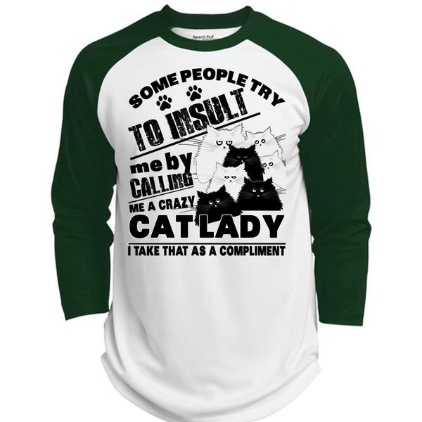 Calling Me A Crazy Cat Lady T Shirt, I Love My Cat T Shirt, Awesome T-Shirts  (Polyester Game Baseball Jersey)