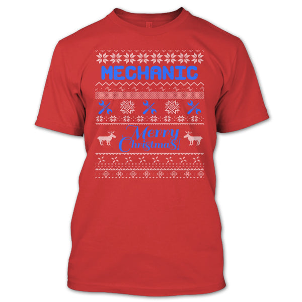 Mechanic Merry Christmas T Shirt, Coolest Mechanic T Shirt