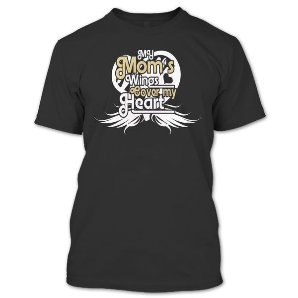 A black t-shirt with the shopify logo