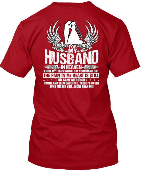 For My Husband In Heaven T Shirt, My Heart T Shirt