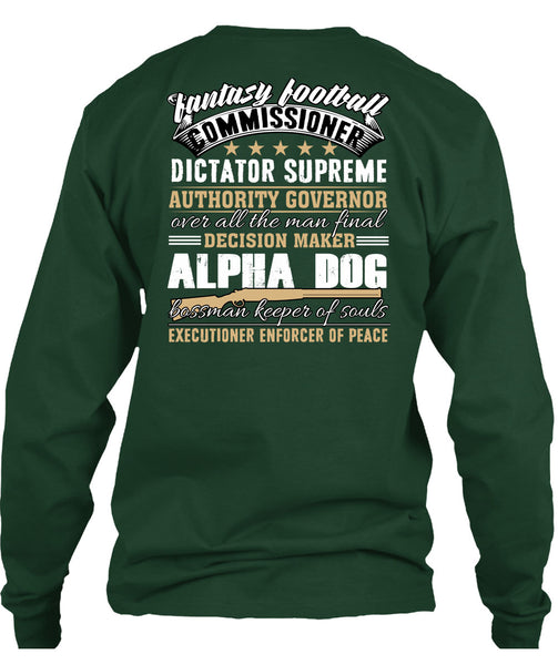 Decision Maker Alpha Dog T Shirt, Fantasy Football T Shirt