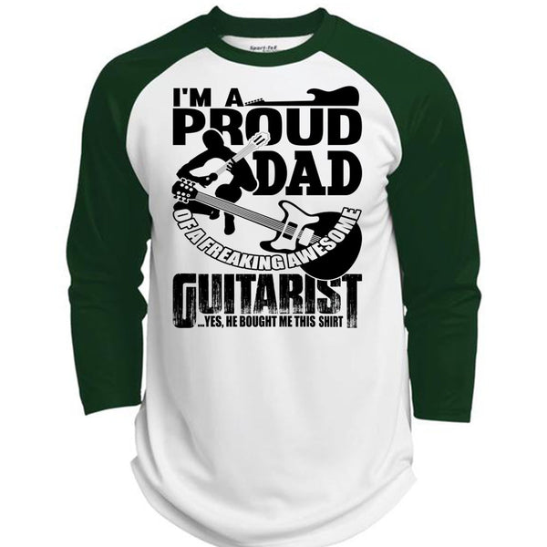 I'm A Proud Dad T Shirt, I Love Guitars T Shirt, Awesome T-Shirts  (Polyester Game Baseball Jersey)