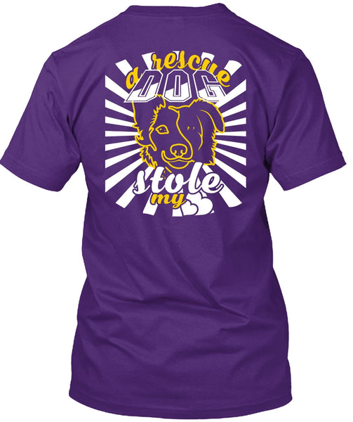 A Rescue Dog Stole My Heart T Shirt, I Love Dog T Shirt