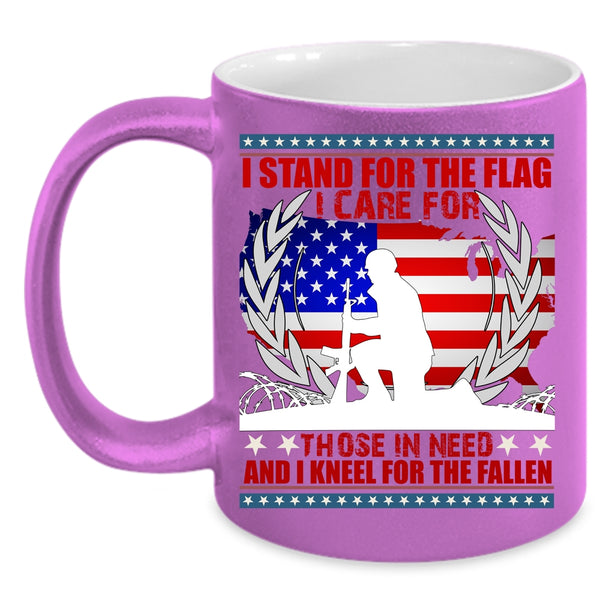 I Stand For The Flag Coffee Mug, Cool American Flag Coffee Cup
