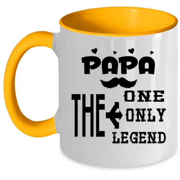 Awesome Gift For Papa Coffee Mug, Papa The One The Only Accent Mug