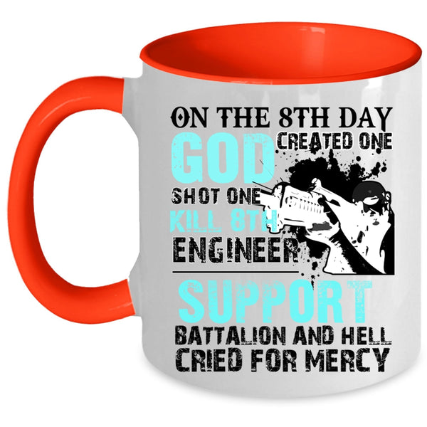 Cool Engineers Coffee Mug, On The 8th Day Created Engineer Accent Mug
